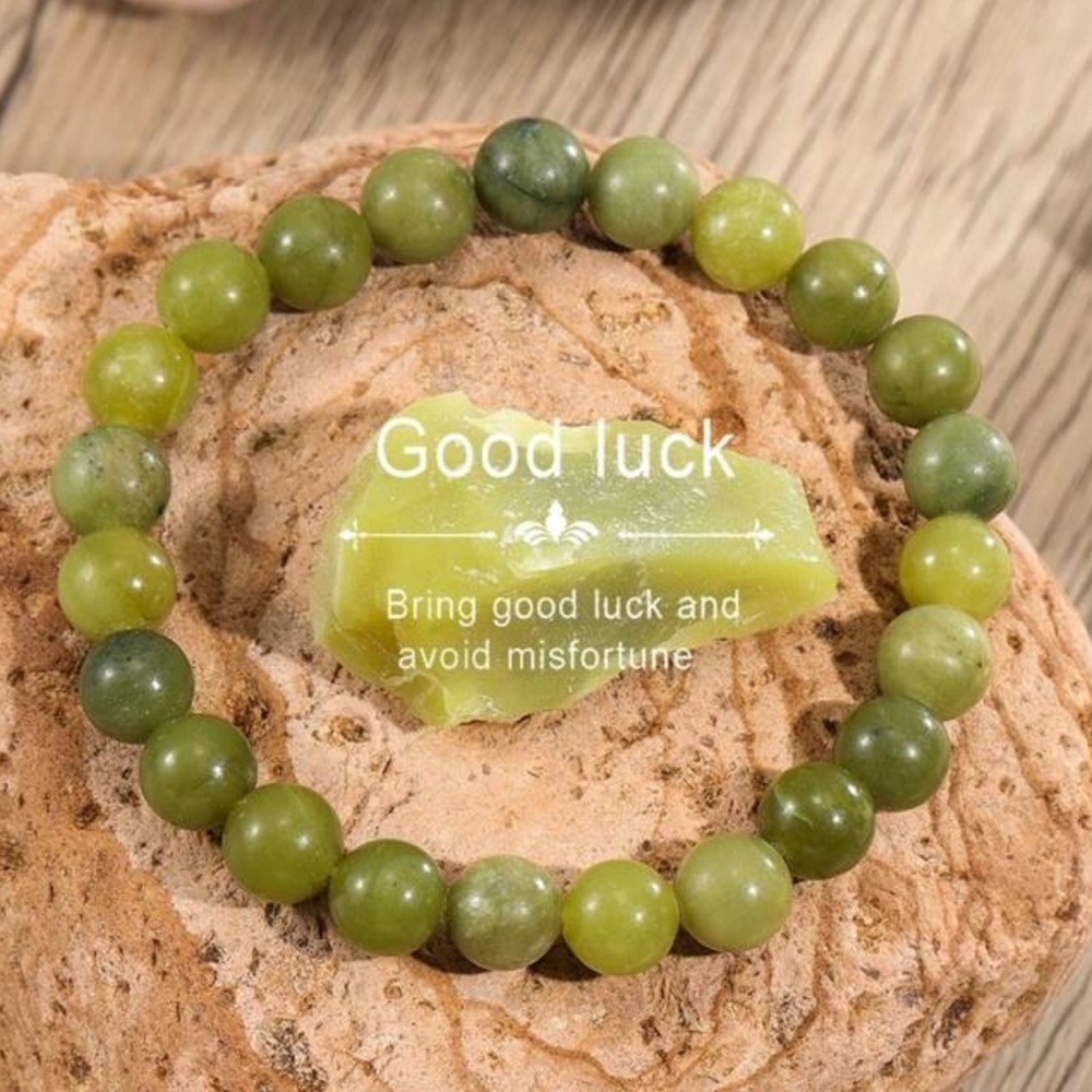 Real Jade Bracelet For Women Genuine Green Beads Bracelet